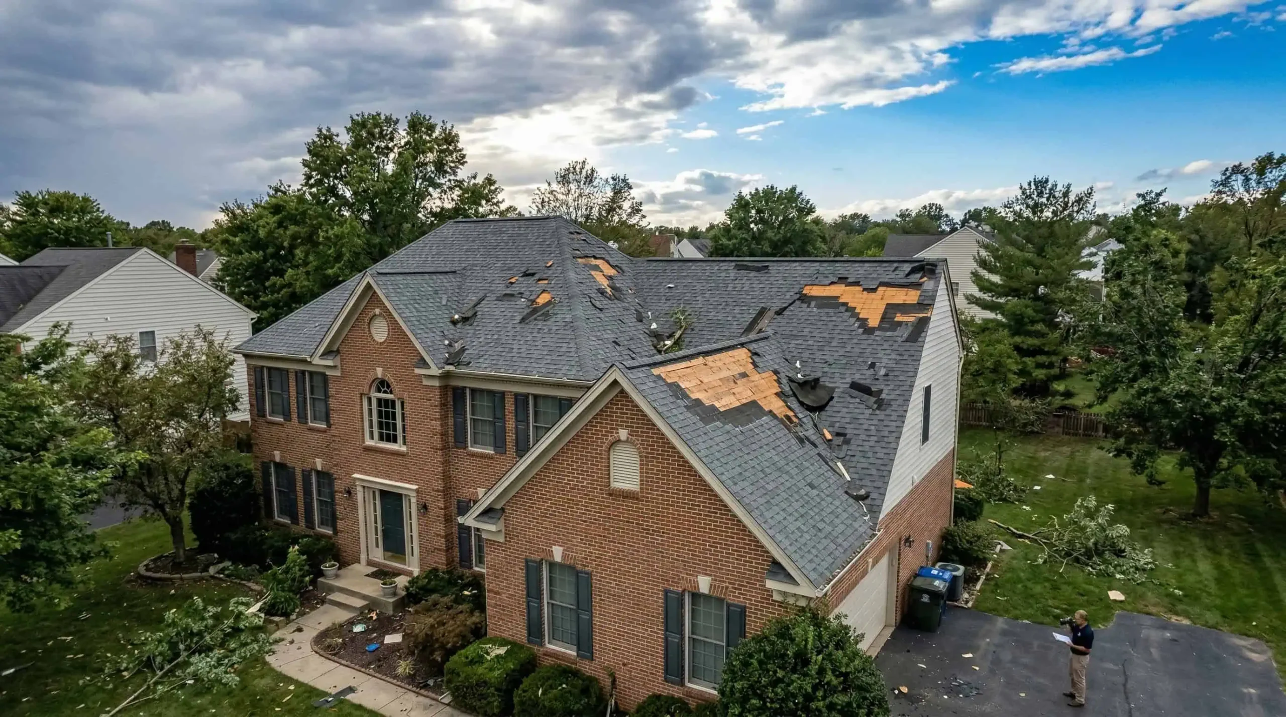 Storm damage roof repair in Springfield, VA