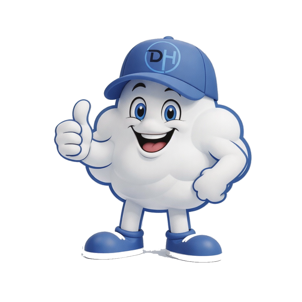 Claude the Cloud, the DreamHome mascot, giving a thumbs up
