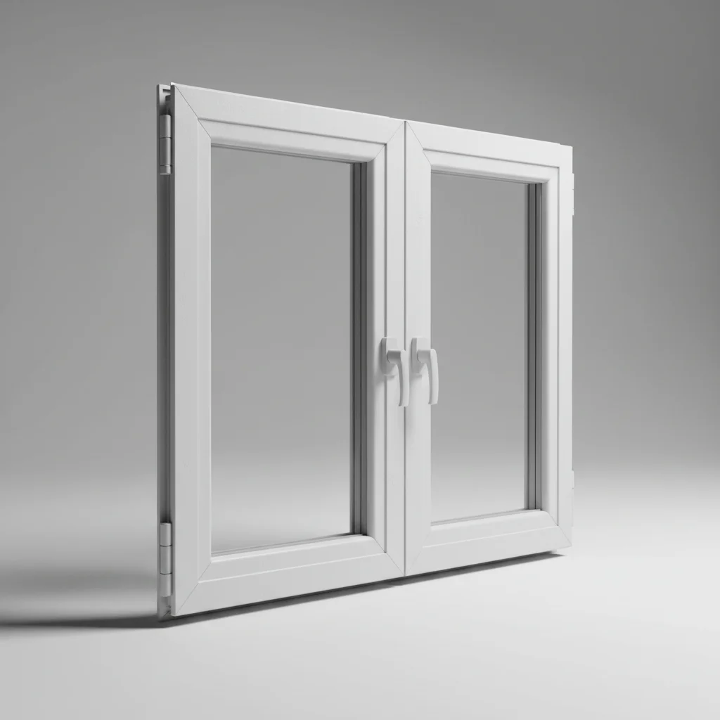 Builder-grade vinyl window with single locking point