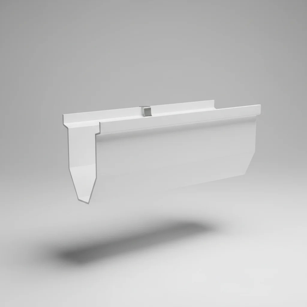 Seamless aluminum K-style gutter installation detail